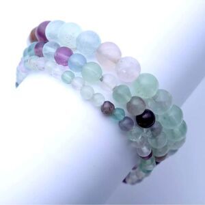 Handmade NEW rainbow fluorite stretch bracelet 8mm beads crystal energy selflove